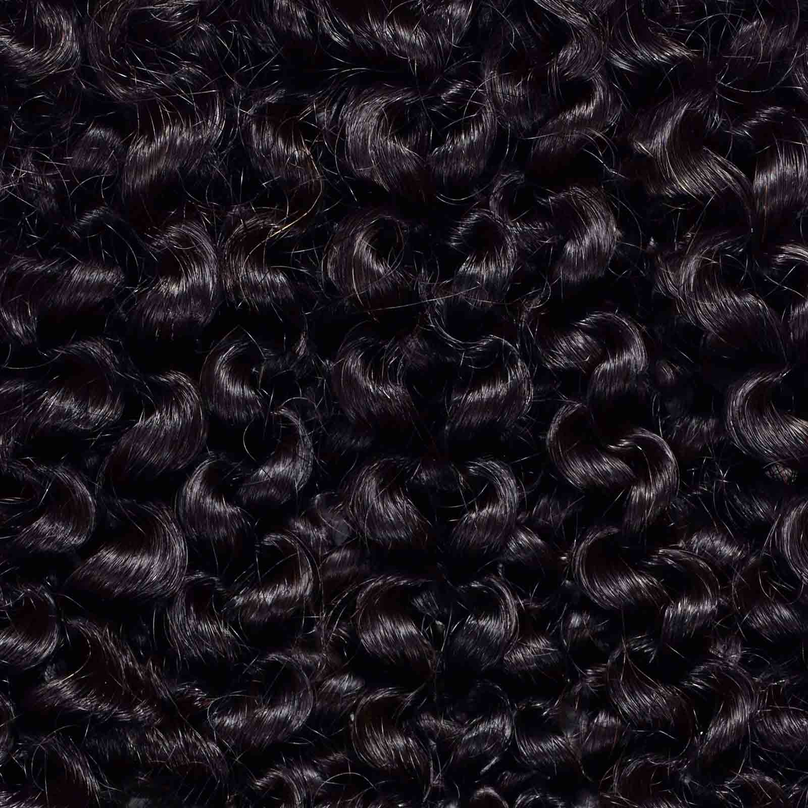 2 x Kinky Curly Machine Weft Bundle Deal + Closure - Image 3