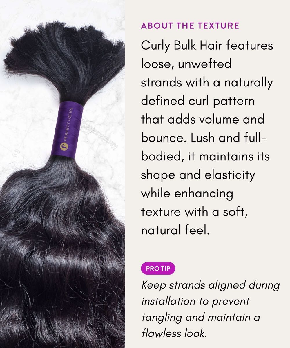 Curly Bulk Hair for Braiding - Image 5