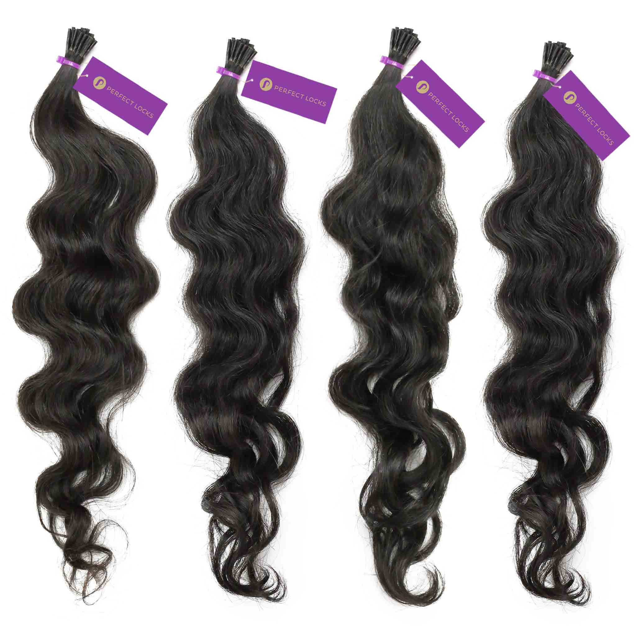 4 x Curly Fusion I-Tip Hair Extension Bundle Deal - Image 2