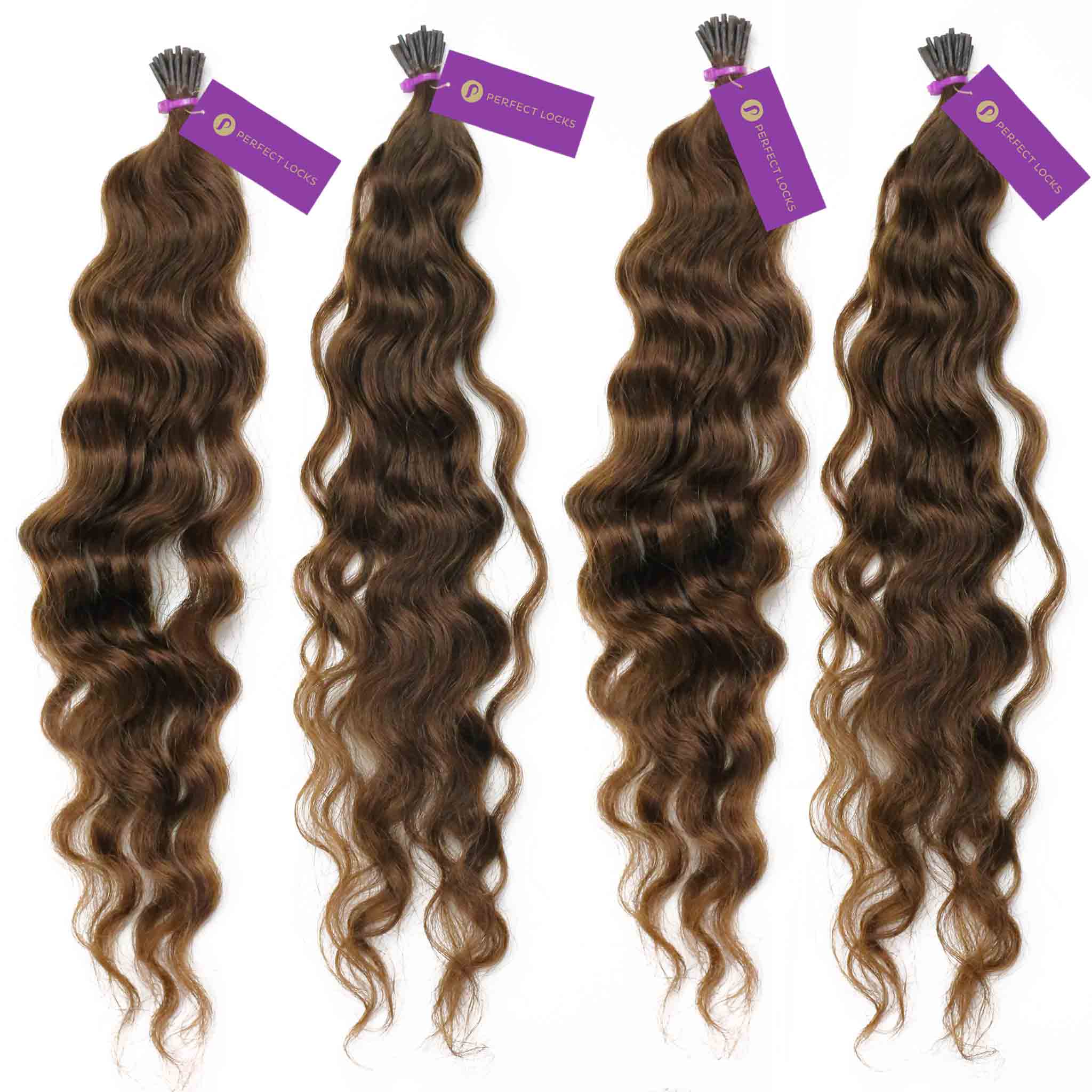 4 x Curly Fusion I-Tip Hair Extension Bundle Deal - Image 3