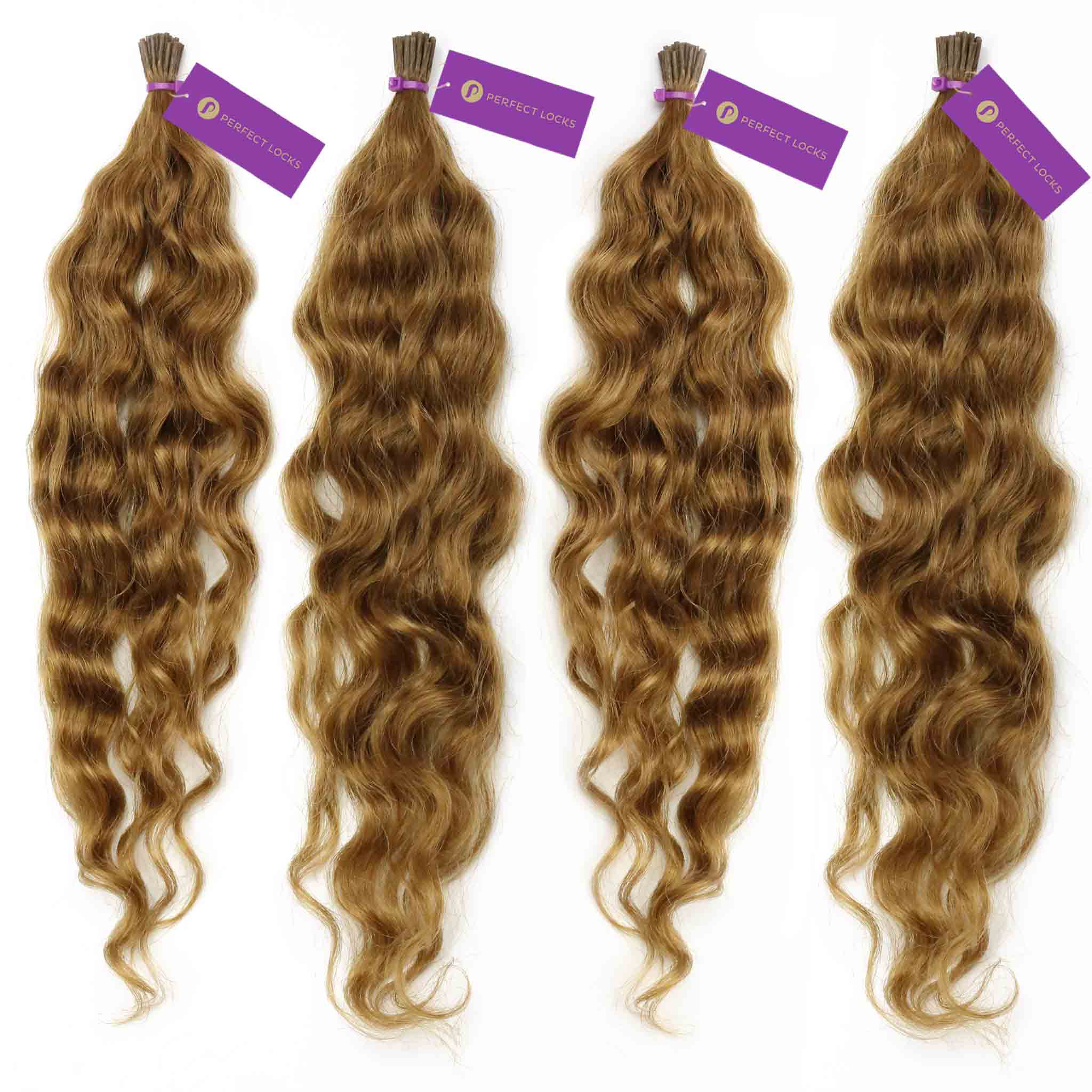 4 x Curly Fusion I-Tip Hair Extension Bundle Deal - Image 4