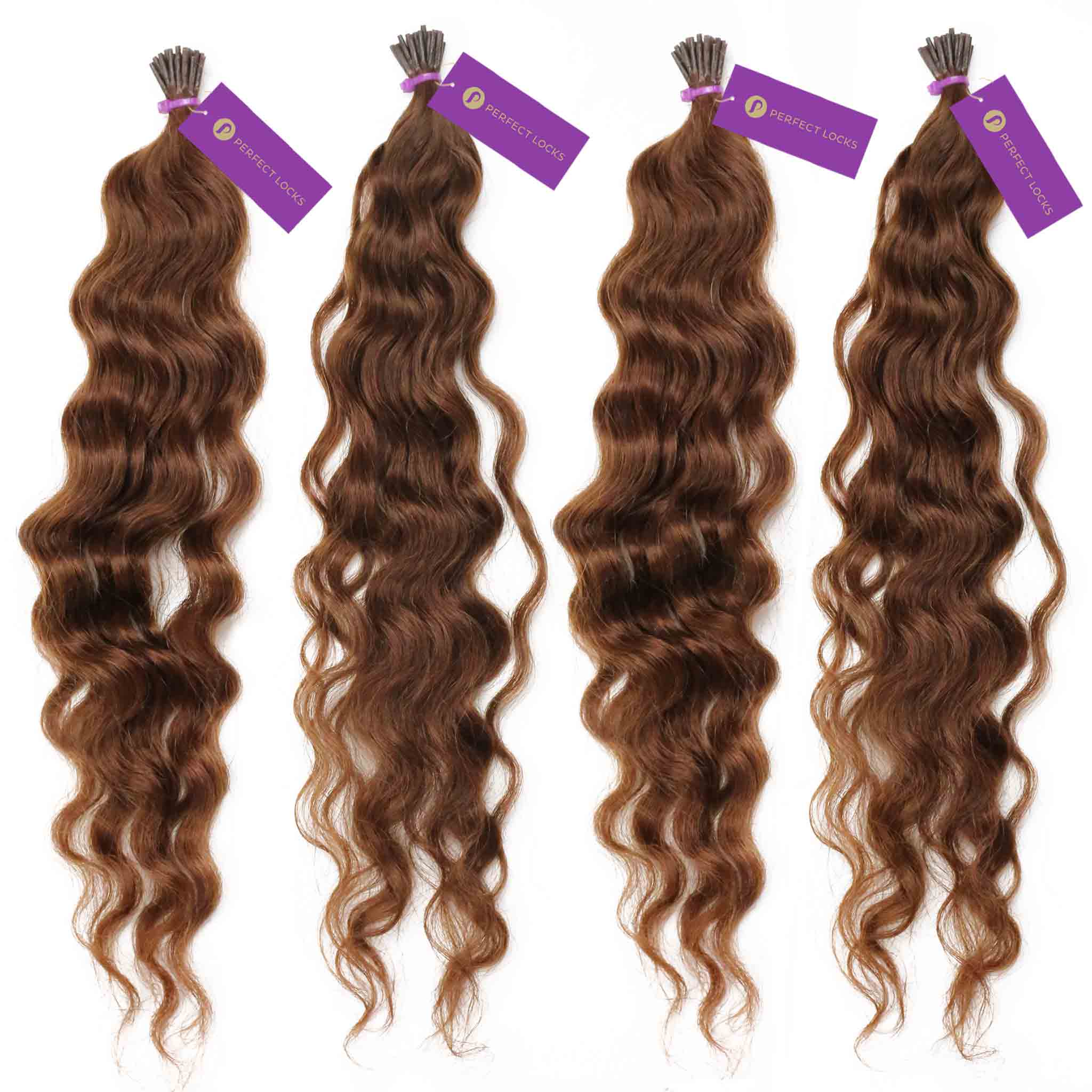 4 x Curly Fusion I-Tip Hair Extension Bundle Deal - Image 5