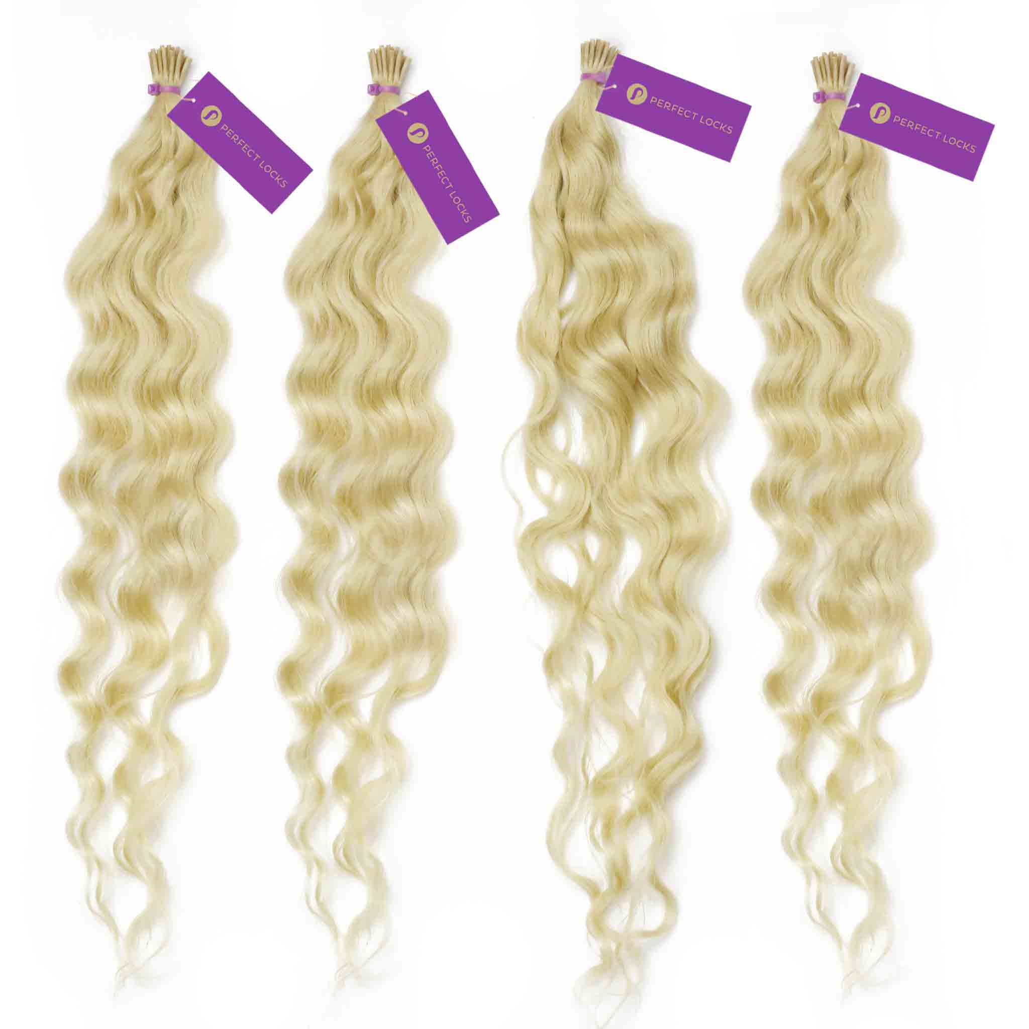 4 x Curly Fusion I-Tip Hair Extension Bundle Deal - Image 6