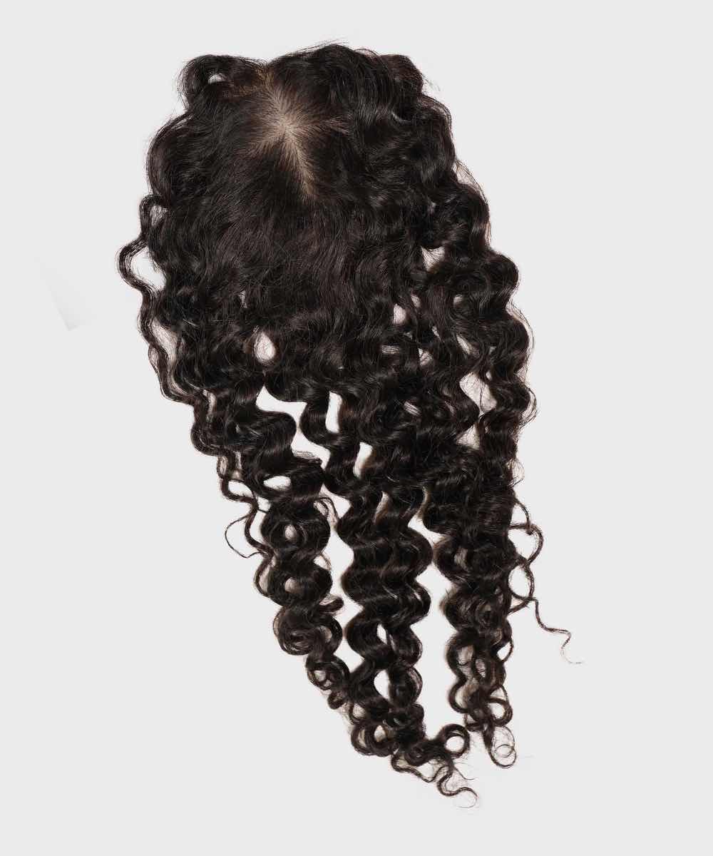 Curly Human Hair Crown Topper - Image 2