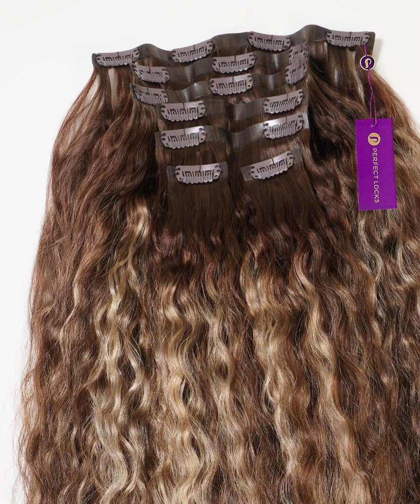 Curly Seamless Clip-In Hair Extensions - Image 32