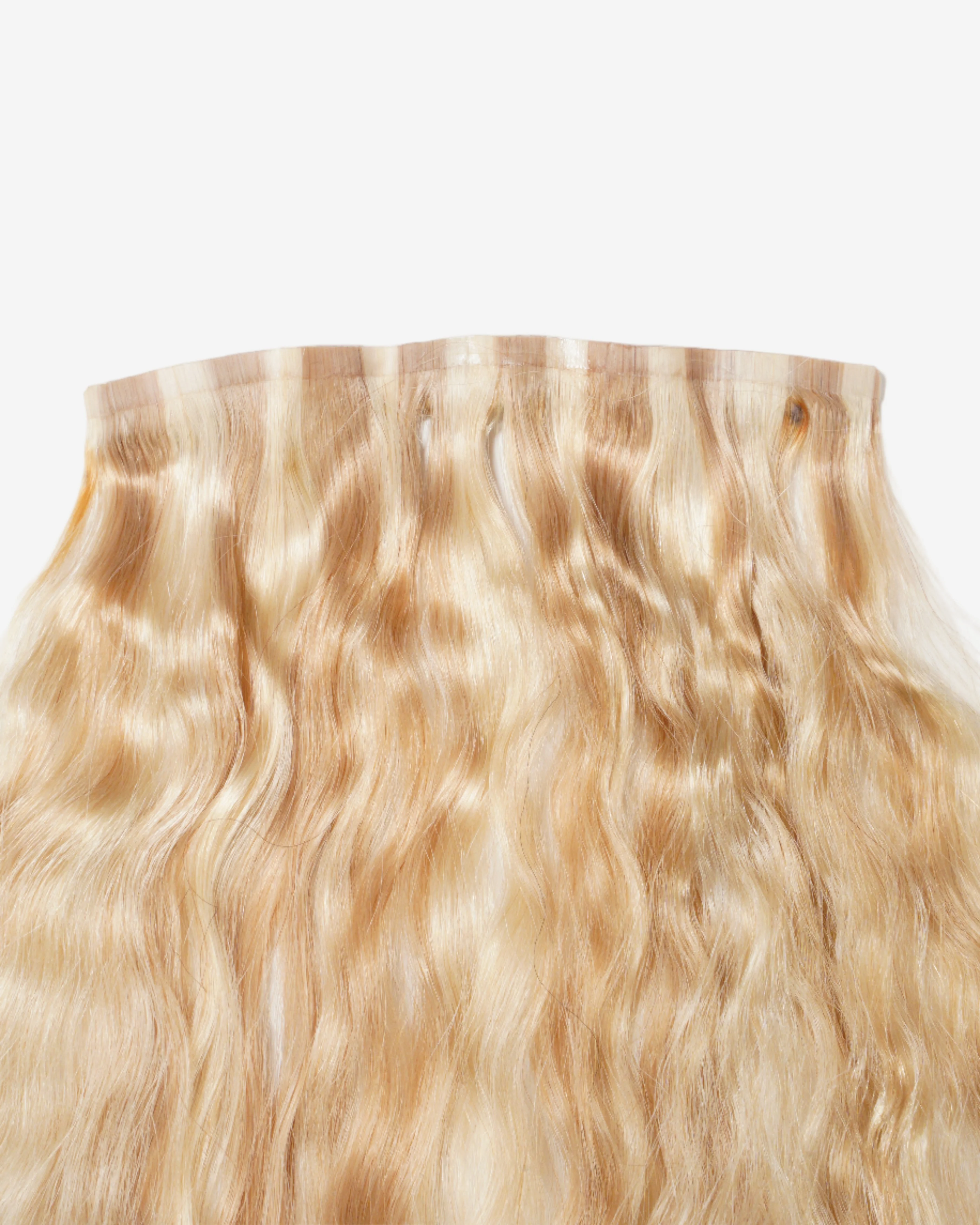 Curly Seamless Clip-In Set / #16/#22 / Golden Blonde Hightlights/ 20" - Image 2