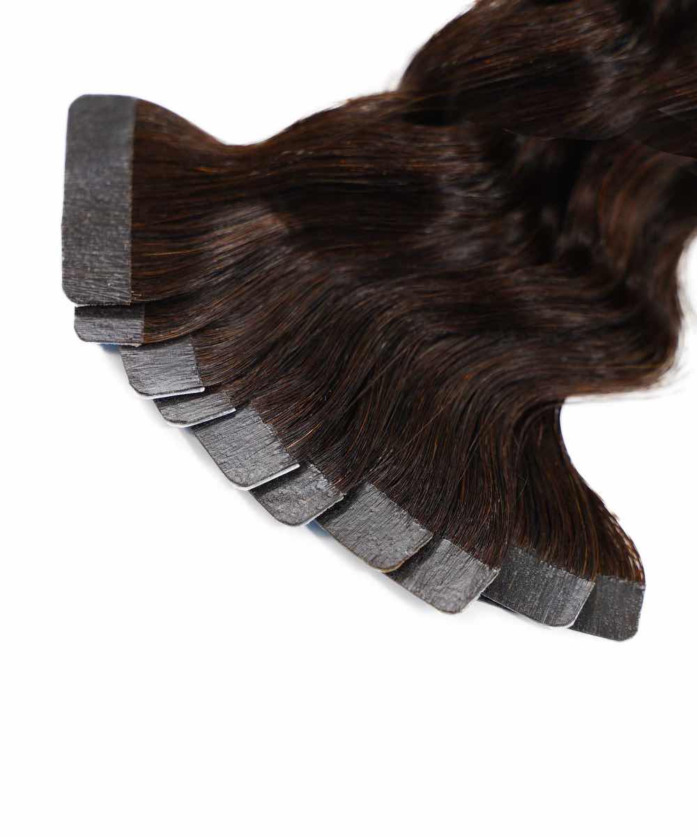 Curly Tape Hair / Natural Black / 17"
