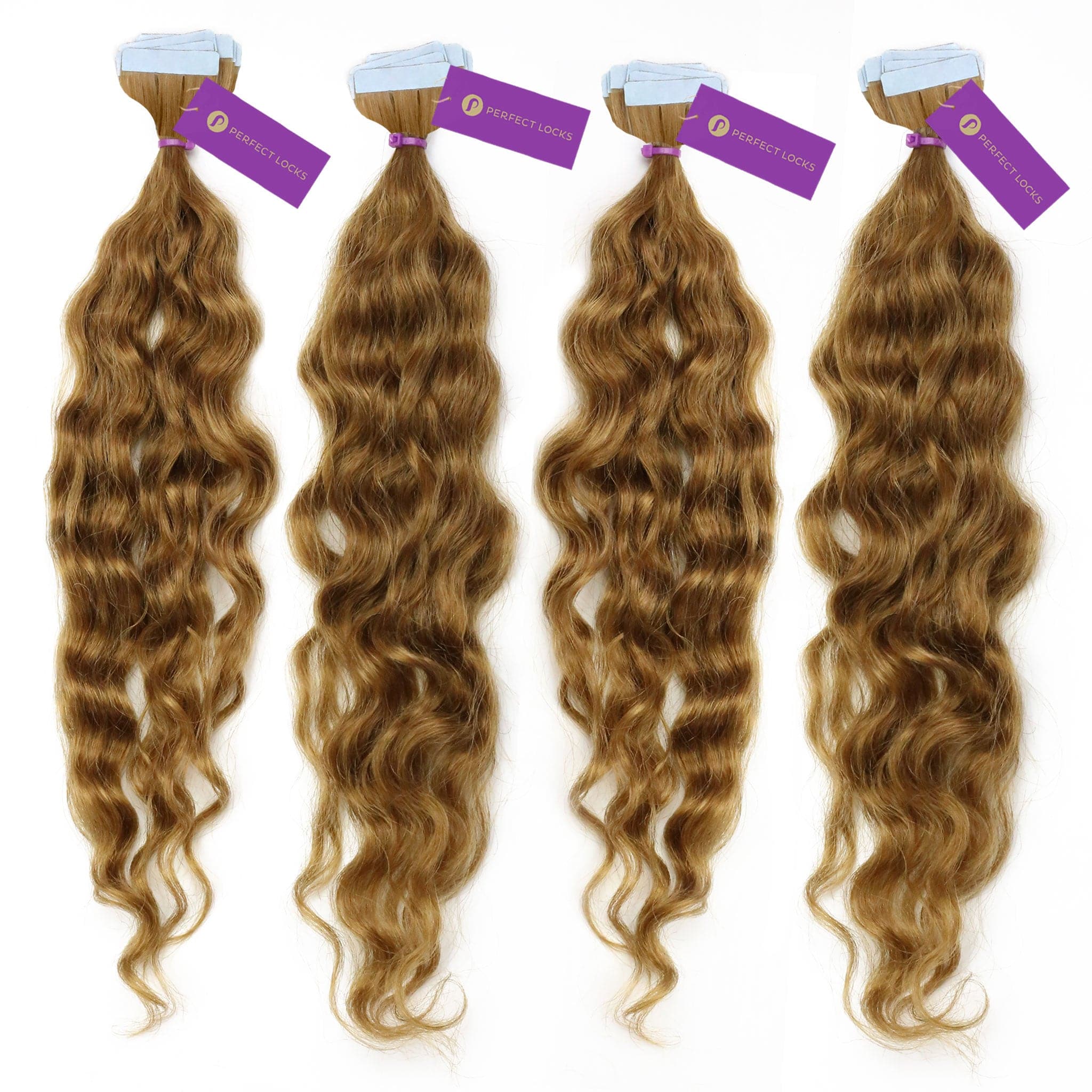 4 x Curly Tape-In Hair Extension Bundle Deal (40 Pieces) - Image 4