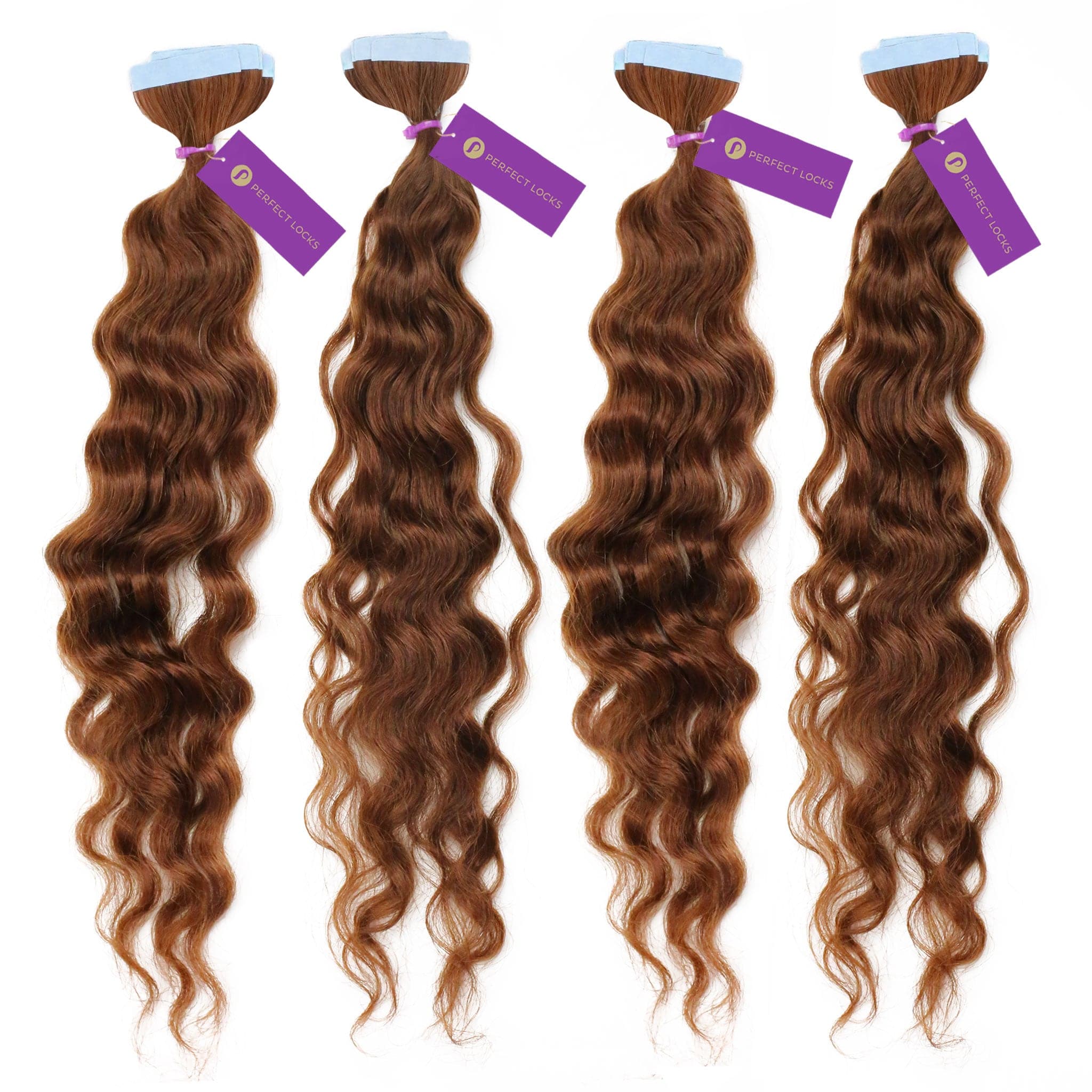 4 x Curly Tape-In Hair Extension Bundle Deal (40 Pieces) - Image 5