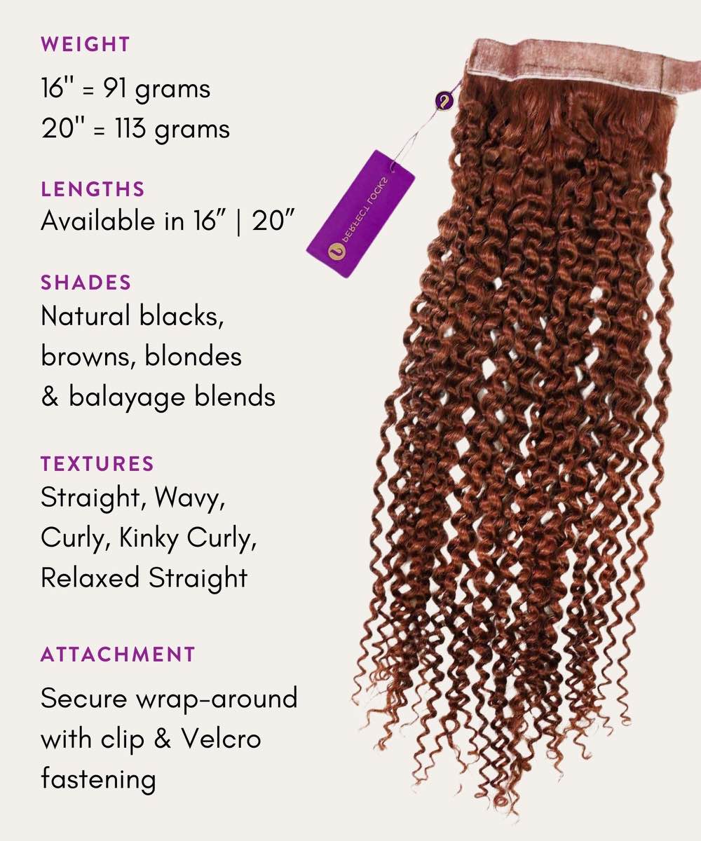 Kinky Curly Clip-In Ponytail Extensions - Image 15