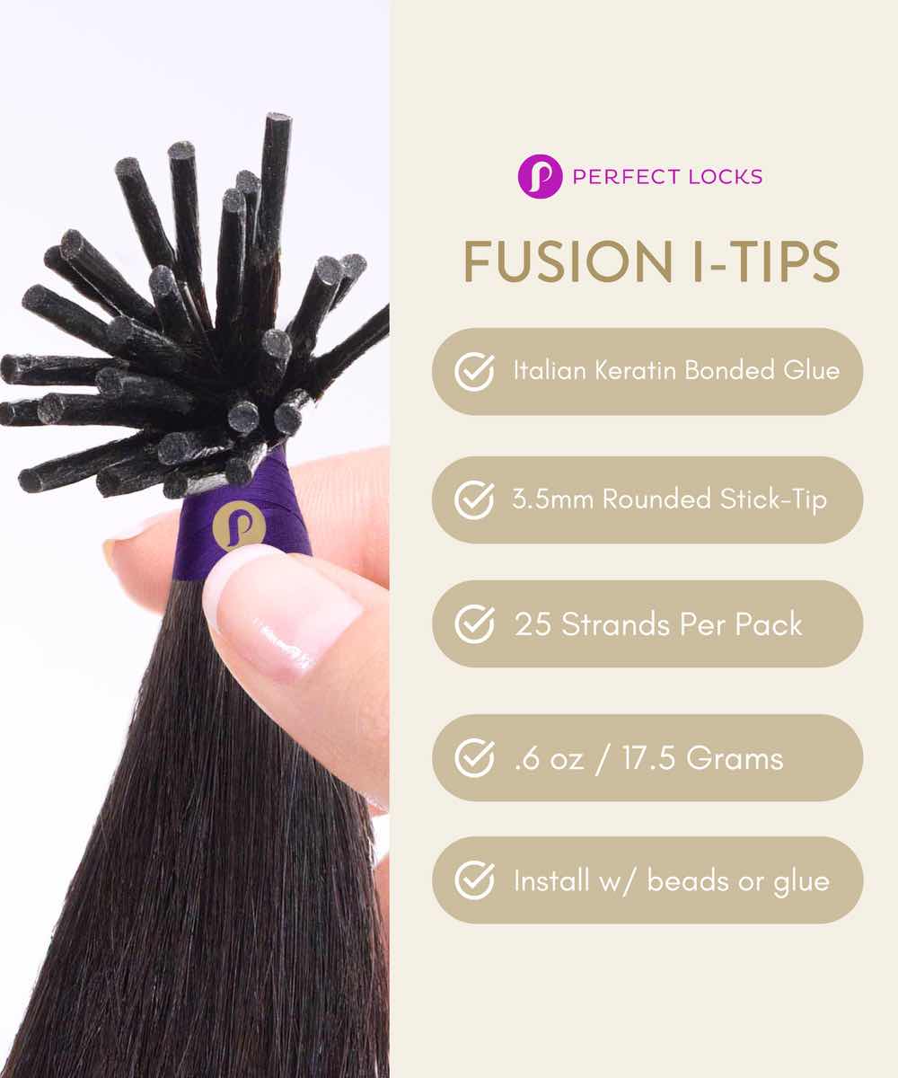 Kinky Curly Fusion I-Tip Hair - Image 6