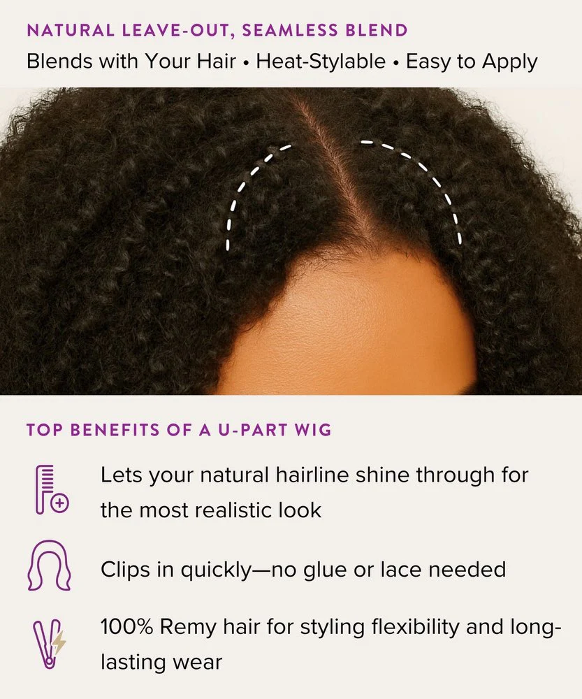 Kinky Curly U-Part Wig - Image 3
