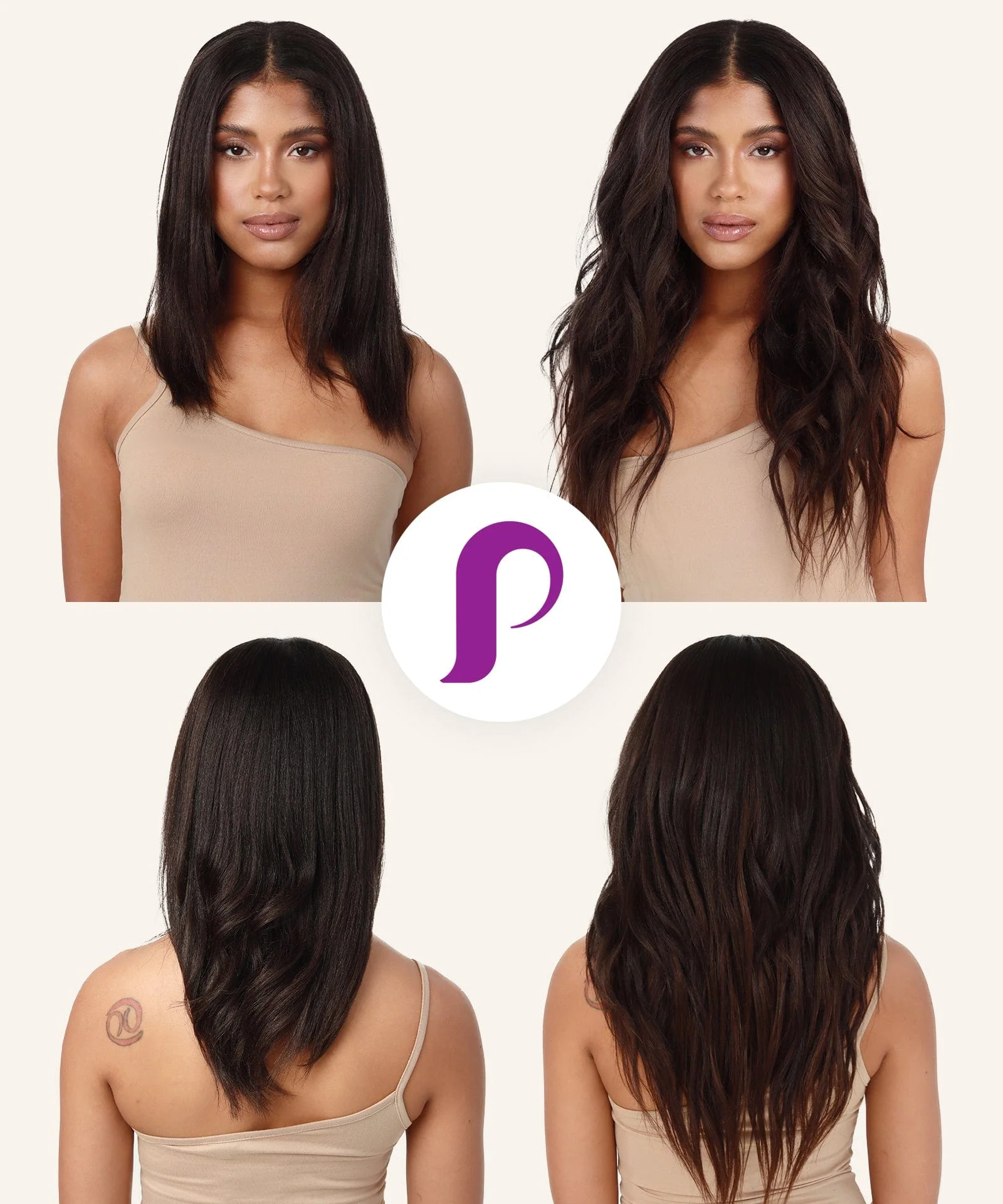 Relaxed Straight Classic Clip-In Hair Extensions - Image 3