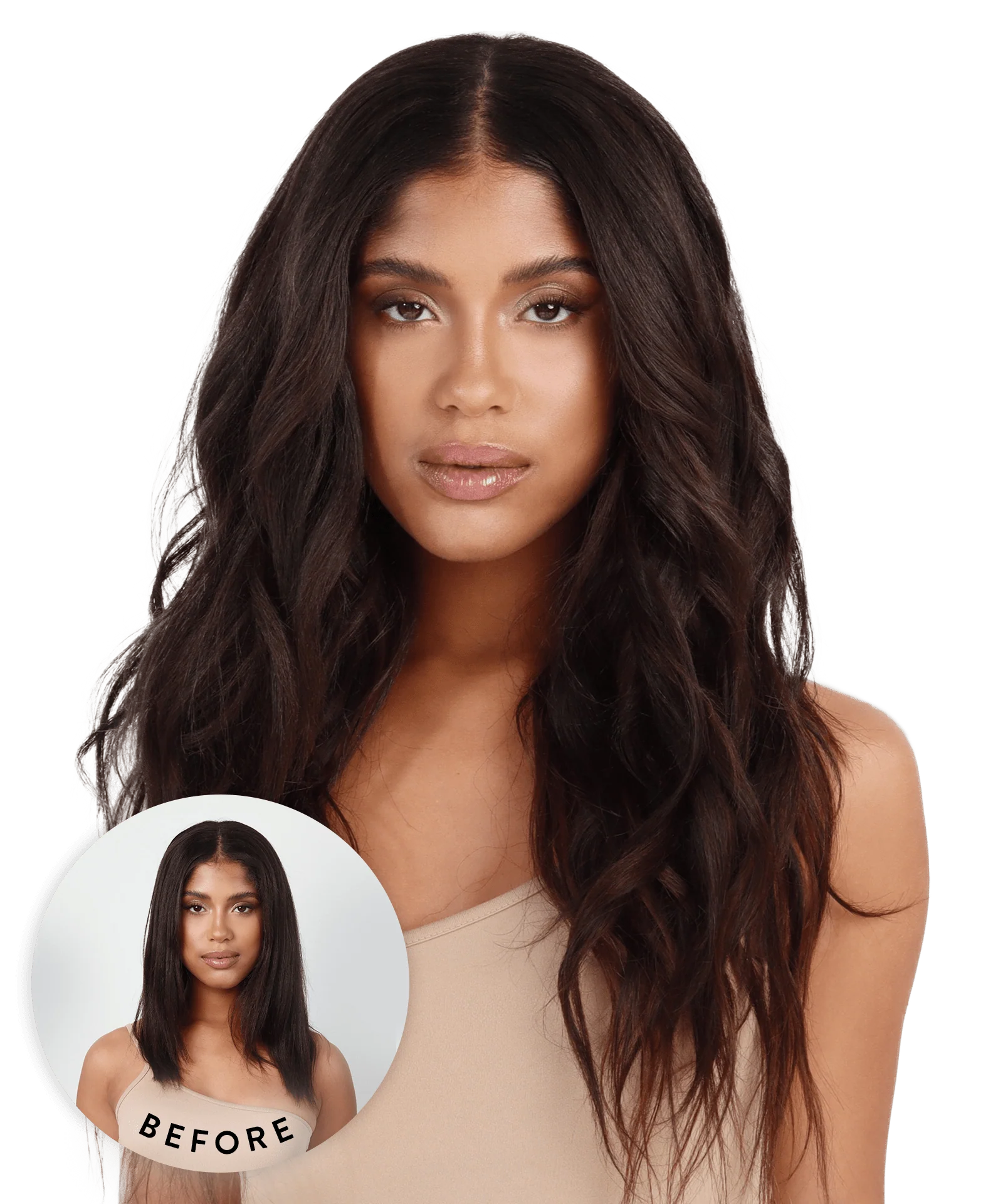 Relaxed Straight Perfect Crown Hair Extensions