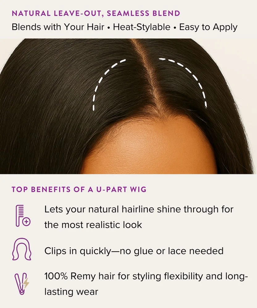 Relaxed Straight U-Part Wig - Image 3