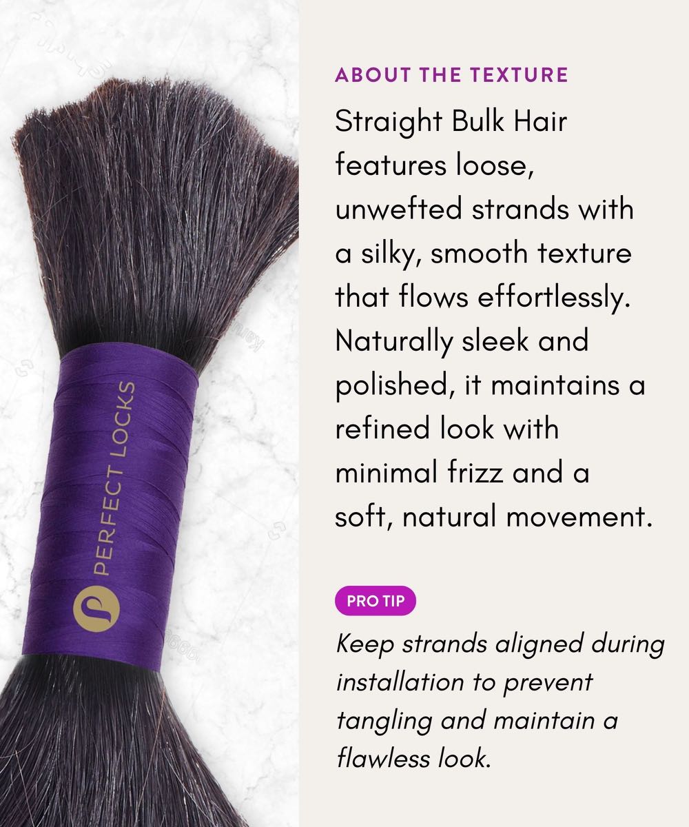 Straight Bulk Hair for Braiding - Image 5