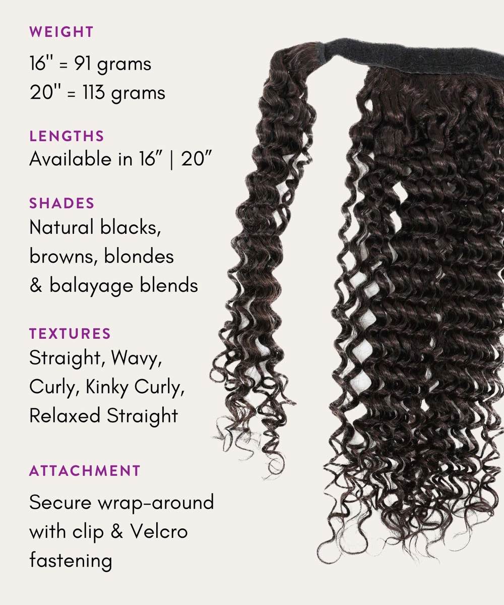 Tight Curly Clip-In Ponytail Extensions - Image 6