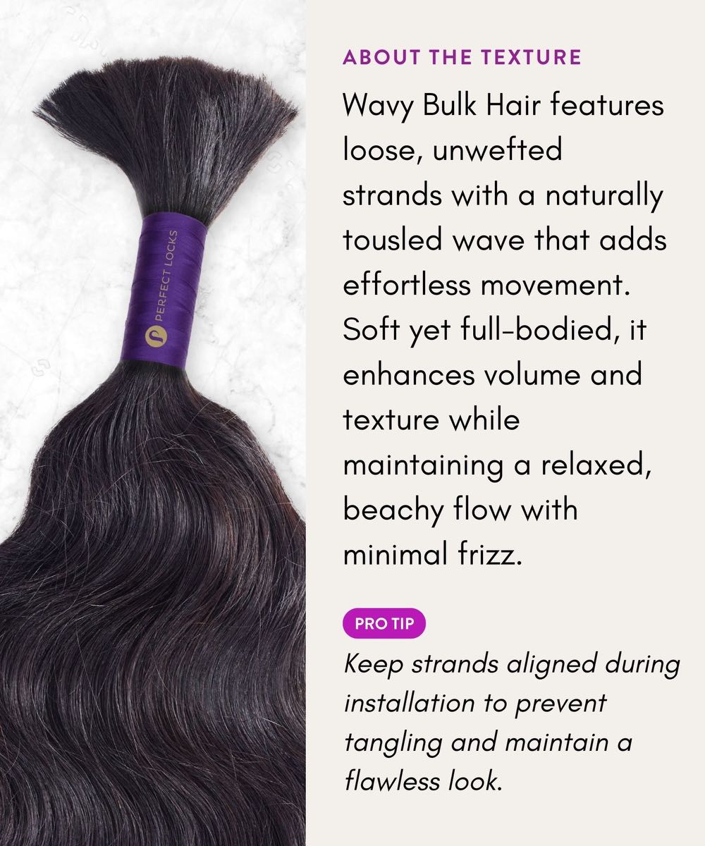 Wavy Bulk Hair for Braiding - Image 5