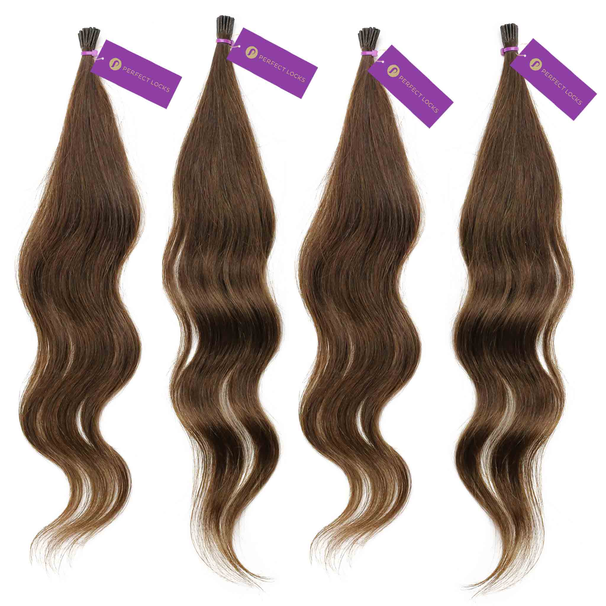 4 x Wavy Fusion I-Tip Hair Extension Bundle Deal - Image 3