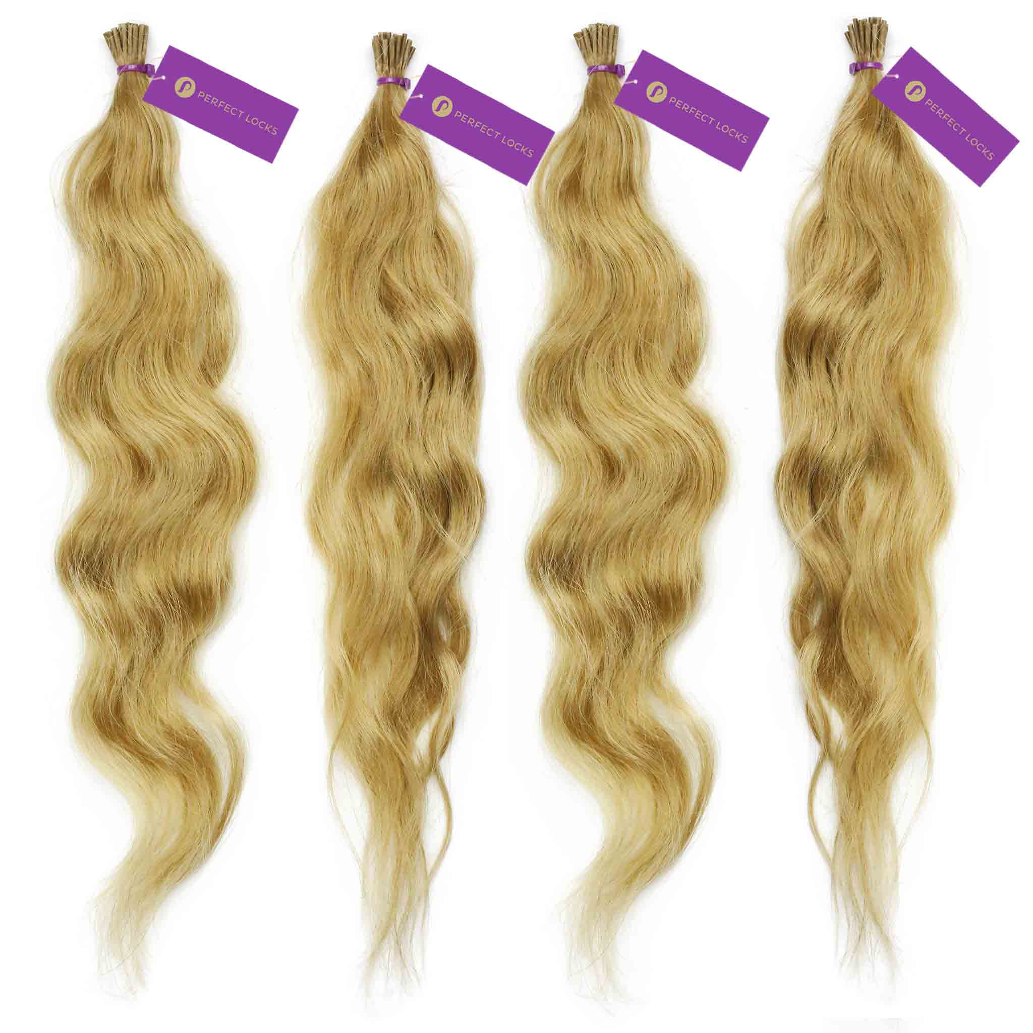 4 x Wavy Fusion I-Tip Hair Extension Bundle Deal - Image 4