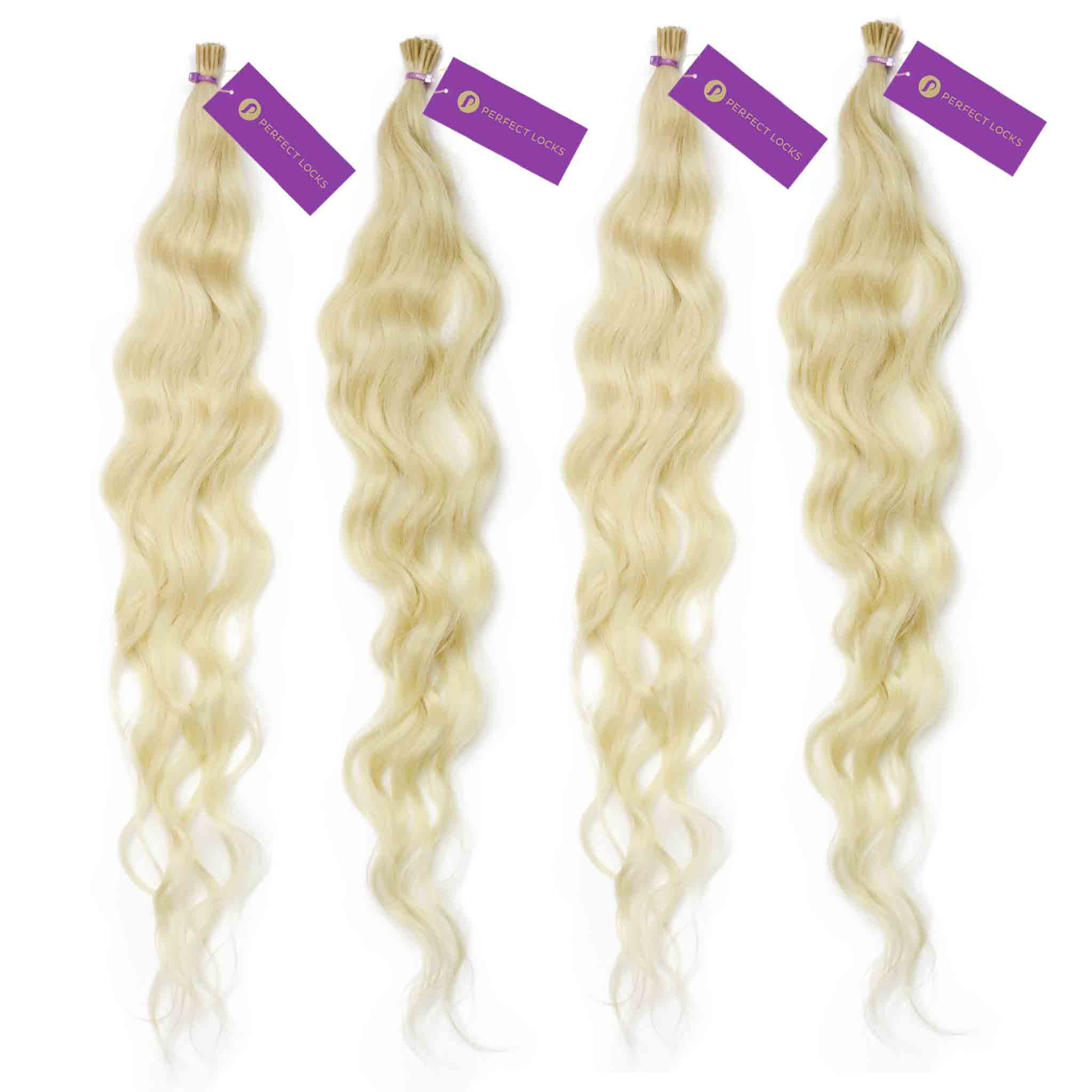 4 x Wavy Fusion I-Tip Hair Extension Bundle Deal - Image 6
