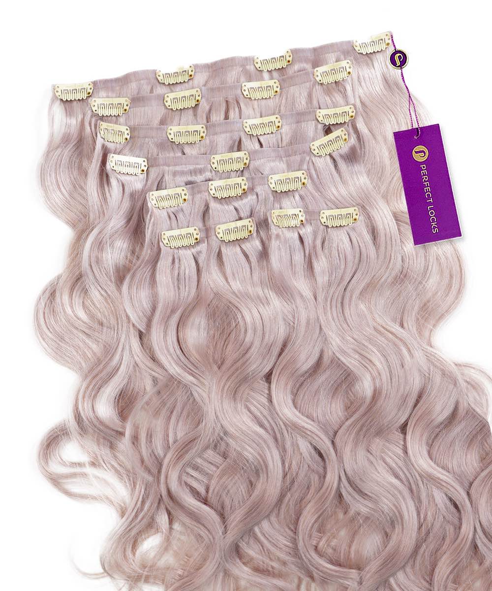 Wavy Seamless Clip-In-Set / 20 inches / Metal Gray