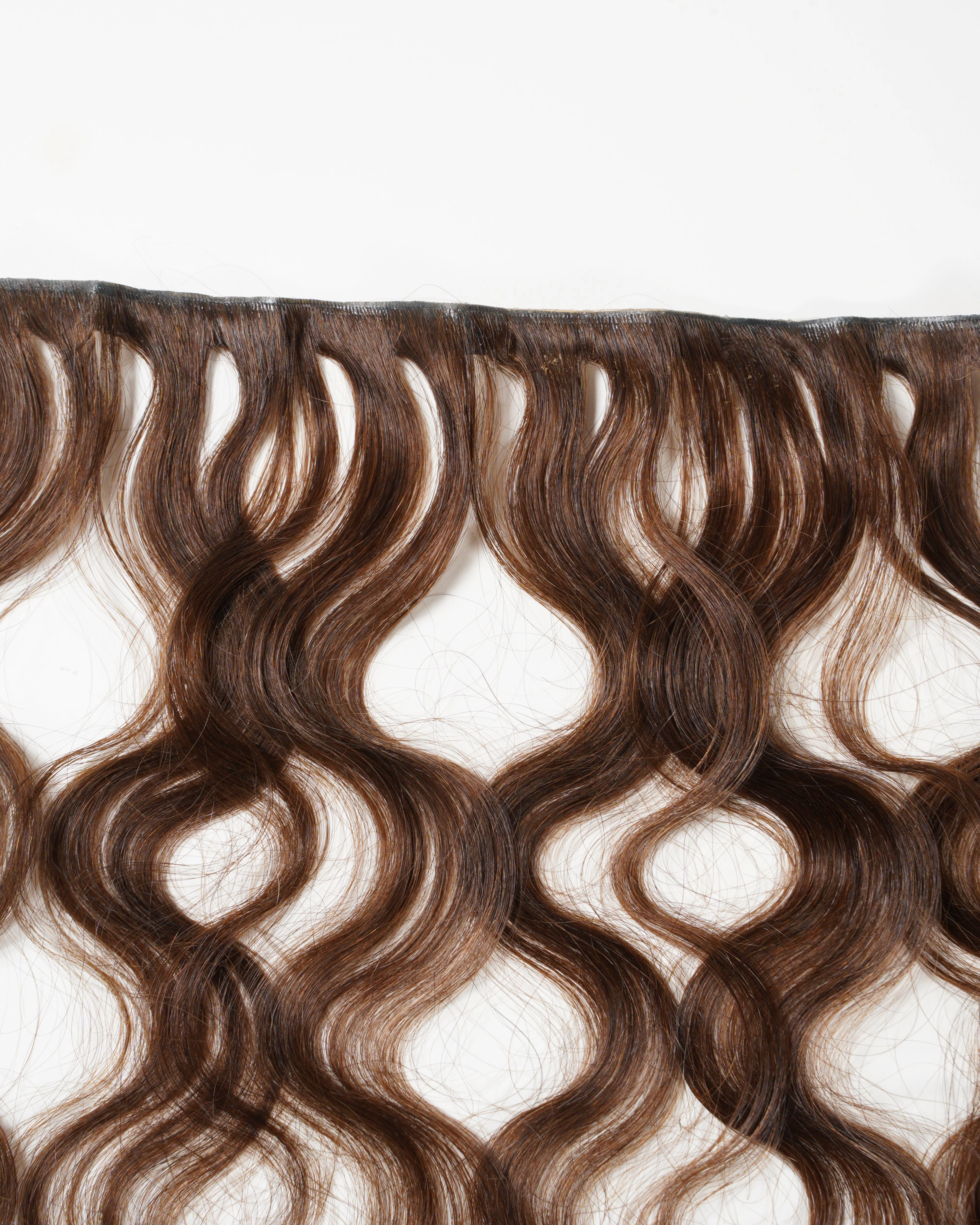 Wavy Seamless Tape Weft / Chocolate Brown (#3) / 18" / 1 weft - Image 2