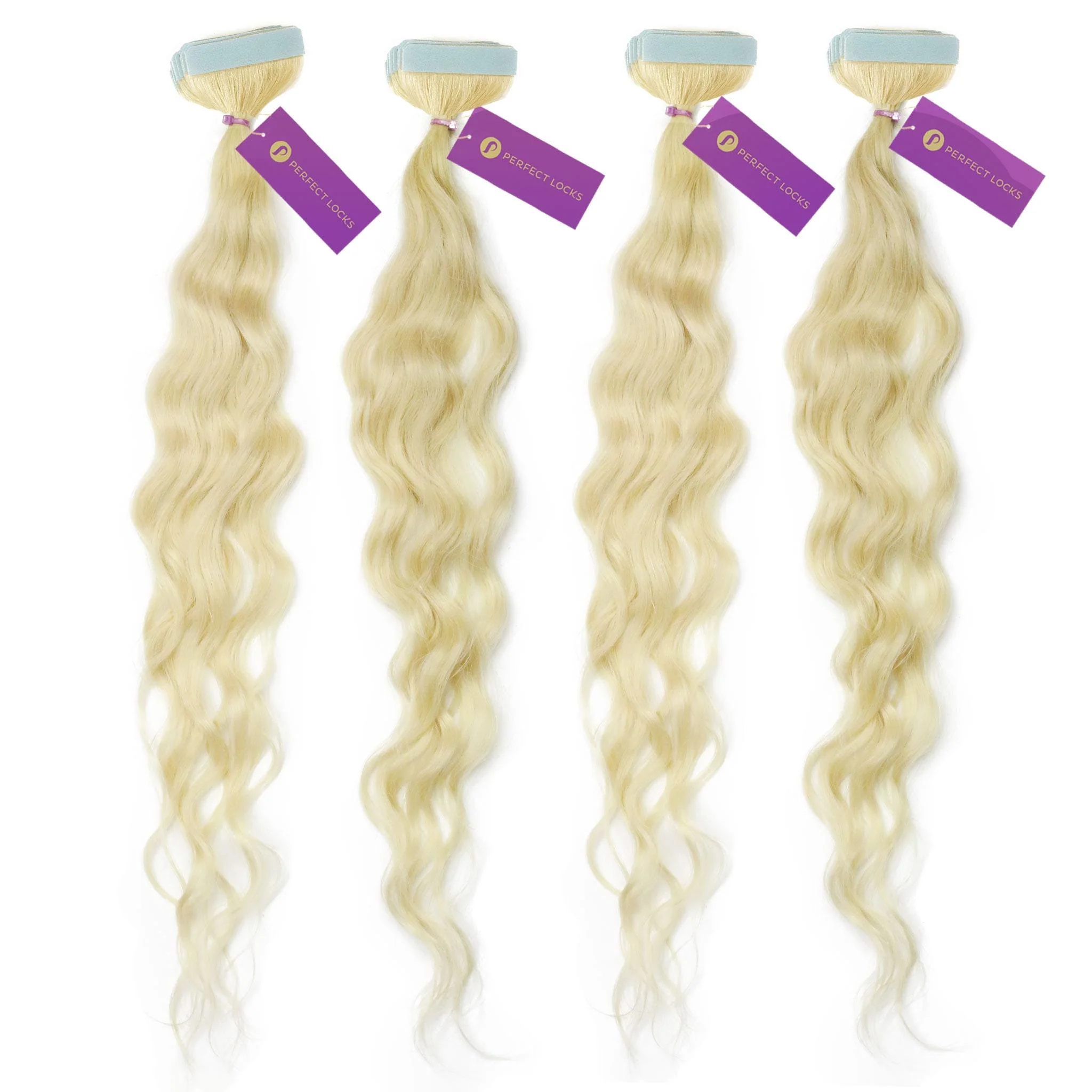 4 x Wavy Tape-In Hair Extension Bundle Deal (40 Pieces) - Image 3