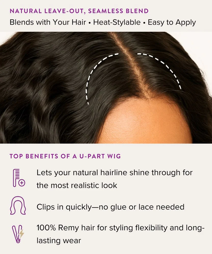 Wavy U-Part Wig - Image 8